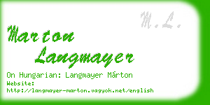 marton langmayer business card
